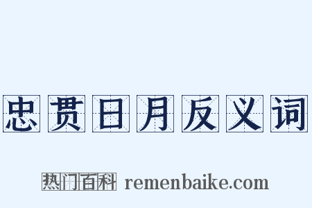 忠贯日月反义词是什么意思的图片